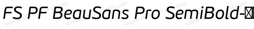 FS PF BeauSans Pro SemiBold字体转换
